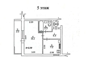1-к квартира, 35 м², 5/9 эт.