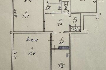 3-к квартира, 67 м², 3/9 эт.